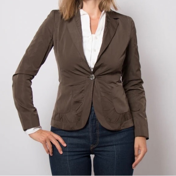 Like New HUGO BOSS Shiny Taffeta Silk Classic Blazer Jacket ❤️ - Picture 2 of 10